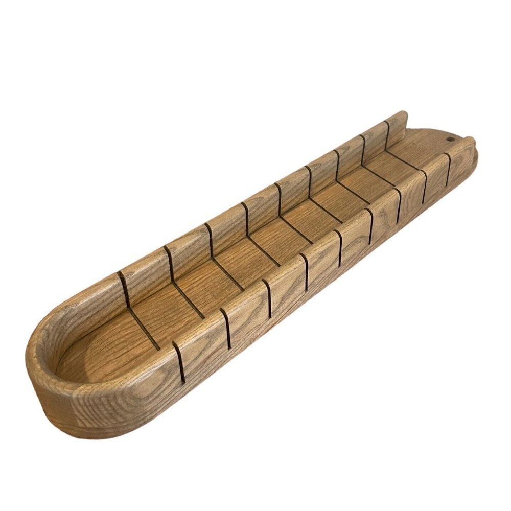 World Market Baguette Board - Grey Ash Wood - Used - Good Condition slice bread
